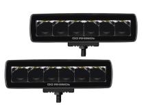 Go Rhino Blackout Series Lights Pair of Sixline LED Spot Light Kit Black Go Rhino