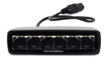 Go Rhino Blackout Series Lights Pair of Sixline LED Spot Light Kit Black Go Rhino