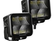 Go Rhino Blackout Series Lights Pair of 3x3 Cube LED Flood Light Kit Black Go Rhino
