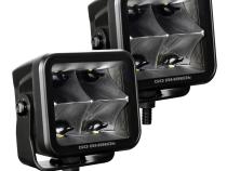 Go Rhino Blackout Series Lights Pair of 3x3 Cube LED Spot Light Kit Black Go Rhino