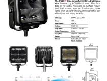 Go Rhino Blackout Series Lights Pair of 3x3 Cube LED Spot Light Kit Black Go Rhino