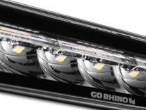 Go Rhino Blackout Combo Series Lights Pair of Sixline LED Spot Lights With Amber Accent Black Go Rhino