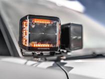 Go Rhino Blackout Series Lights Pair of 4x3 Cube LED Sideline Spot Light Kit Black Go Rhino