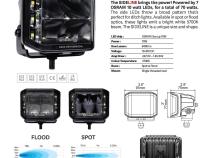 Go Rhino Blackout Series Lights Pair of 4x3 Cube LED Sideline Spot Light Kit Black Go Rhino