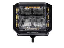 Go Rhino Blackout Combo Series Lights Pair of 4x3 Cube Sideline LED Flood Lights W/Amber Black Go Rhino