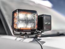 Go Rhino Blackout Combo Series Lights Pair of 4x3 Cube Sideline LEDSpot Lights W/ Amber Black Go Rhino