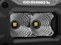 Go Rhino Bright Series Lights Pair of 3x2 Rectangle LED Flood Light Kit Black Go Rhino