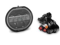Go Rhino Blackout Series Lights 7 Inch Maxline LED Hi/Low Beam W/Multi Daytime Running Light Black Go Rhino