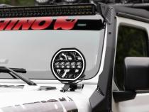 Go Rhino Blackout Series Lights 7 Inch Maxline LED Hi/Low Beam W/Multi Daytime Running Light Black Go Rhino