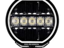 Go Rhino Blackout Series Lights 7 Inch Maxline LED Hi/Low Beam W/Multi Daytime Running Light Black Go Rhino