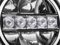 Go Rhino Blackout Series Lights 7 Inch Maxline LED Hi/Low Beam W/Multi Daytime Running Light Black Go Rhino