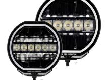 Go Rhino Blackout Series Lights 7 Inch Maxline LED Hi/Low Beam W/Multi Daytime Running Light Black Go Rhino