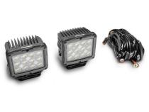 Go Rhino Bright Series Lights 5 Inch Rectangle Single LED Spot Light Kit Black Go Rhino