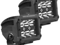 Go Rhino Bright Series Lights Pair of 4x3 Rectangle LED Spot Light Kit Black Go Rhino
