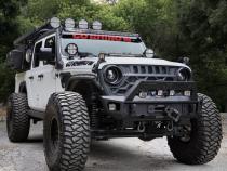 Go Rhino Blackout Combo Series Lights 42 Inch Double Row LED Light Bar With Amber Lighting Black Go Rhino