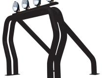 Double Bar/Single Kicker (Between Wheel Wells) Black Powdercoat 1975-1983 Ford F-100 1975-1986 Chevrolet C10/C20/C30 Go Rhino