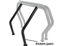 Bed Bar Component Pair of Kickers (Between Wheel Wells) Black Powdercoat 1975-1983 Ford F-100 1975-1986 Chevrolet C10/C20/C30  Go Rhino