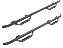 Dominator Classic D2 SideSteps With Mounting Bracket Kit Textured Black 2015-2018 Silverado 2500/3500 HD Go Rhino