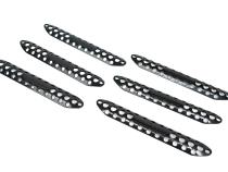 Dominator D3 Modular &amp;amp; D3 1 piece Hoop Step Pad Set Black Powdercoat Go Rhino