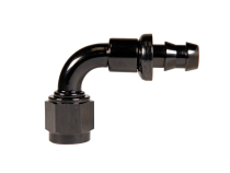 -6 90 Deg to Hose Barb Black Fleece Performance
