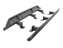 Dominator Xtreme D1 SideSteps With Mounting Bracket Kit Textured Black 2018-2023 Toyota Tacoma Go Rhino
