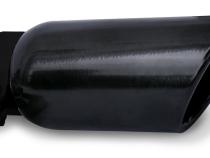 Black Powder Coated Stainless Steel Exhaust Tip 6 Inch Inlet Size: 2.0 Inch Outlet Size: 3.0 Inch Textured Black Go Rhino