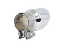Stainless Steel Exhaust Tip 6 Inch Inlet Size: 2.0 Inch Outlet Size: 3.0 Inch Polished Stainless Steel Go Rhino