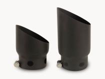 Black Powder Coated Stainless Steel Dual Exhaust Tips 2008-2016 Ford F-250/F-350 Go Rhino
