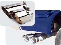 Black Powder Coated Stainless Steel Dual Exhaust Tips 2008-2016 Ford F-250/F-350 Go Rhino