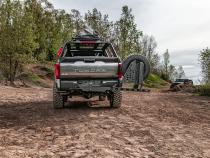 Swing A Way 2 Inch Hitch Mounted Tire Carrier Textured Black Go Rhino