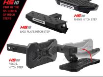 HS 10 Hitch Step Textured Black Go Rhino