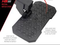 HS 20 Hitch Step Textured Black Go Rhino