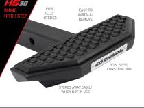 HS 30 Hitch Step Textured Black Go Rhino