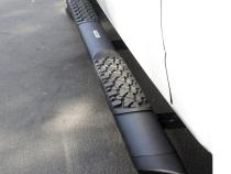 V3 Series Aluminum 5 Inch Elipse Side Steps with Mounting Brackets Textured Black 2015-2018 Silverado/Sierra 2500 HD/3500 HD Go Rhino