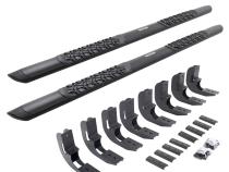 V3 Series Aluminum 5 Inch Elipse Side Steps with Mounting Brackets Textured Black 2019-2026 Silverado/Sierra 1500/2500 HD Go Rhino