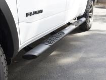 V3 Series Aluminum 5 Inch Elipse Side Steps with Mounting Brackets Textured Black 2015-2019 Silverado/Sierra 2500 HD Go Rhino