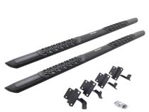 V3 Series Aluminum 5 Inch Elipse Side Steps with Mounting Brackets Textured Black 2015-2026 Ford F-150/ F-250/F-350 Extended Cab Go Rhino